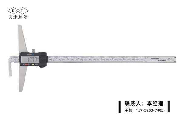 加長單溝數(shù)顯深度卡尺0-300mm